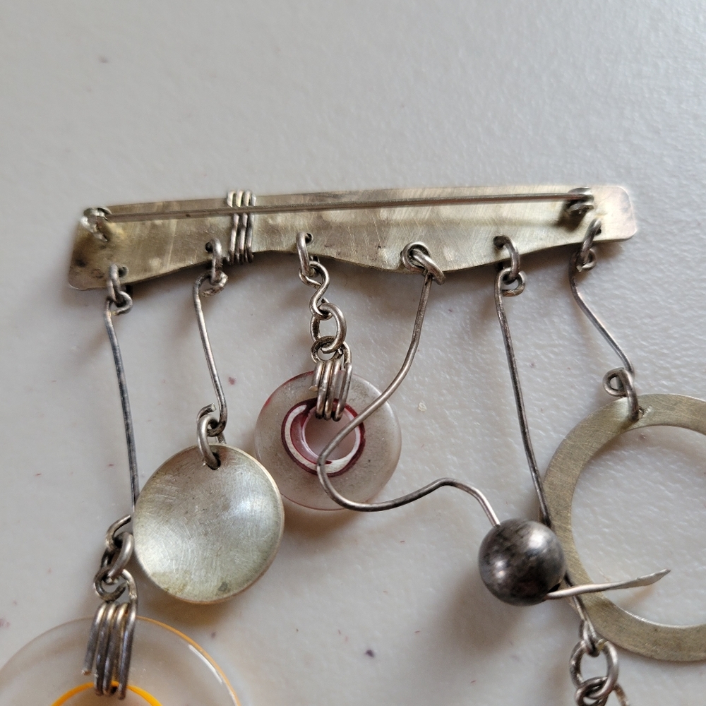 Contemporary Mixed Materials Brooch View 4